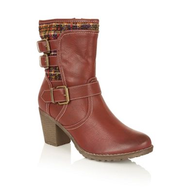 Lotus Red 'Hedera' calf boots